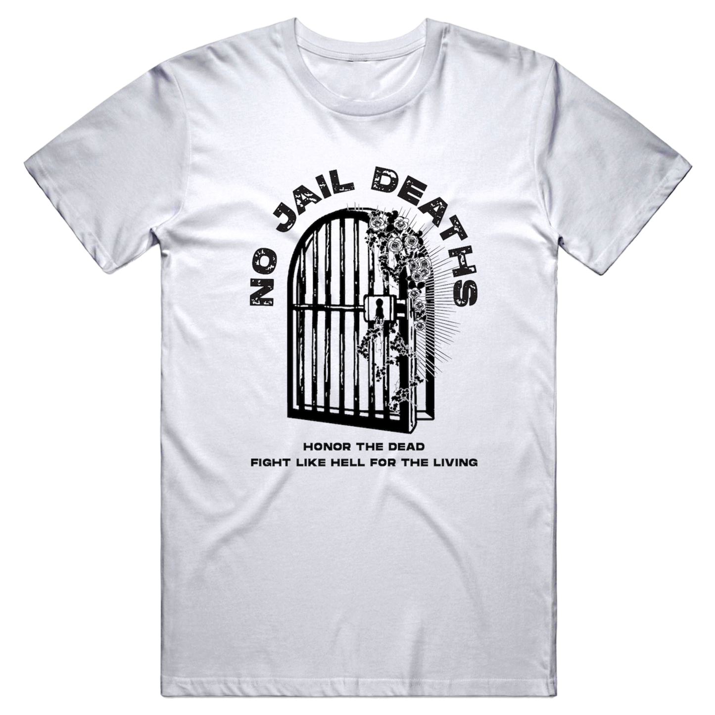 "No Jail Deaths" - White Tee