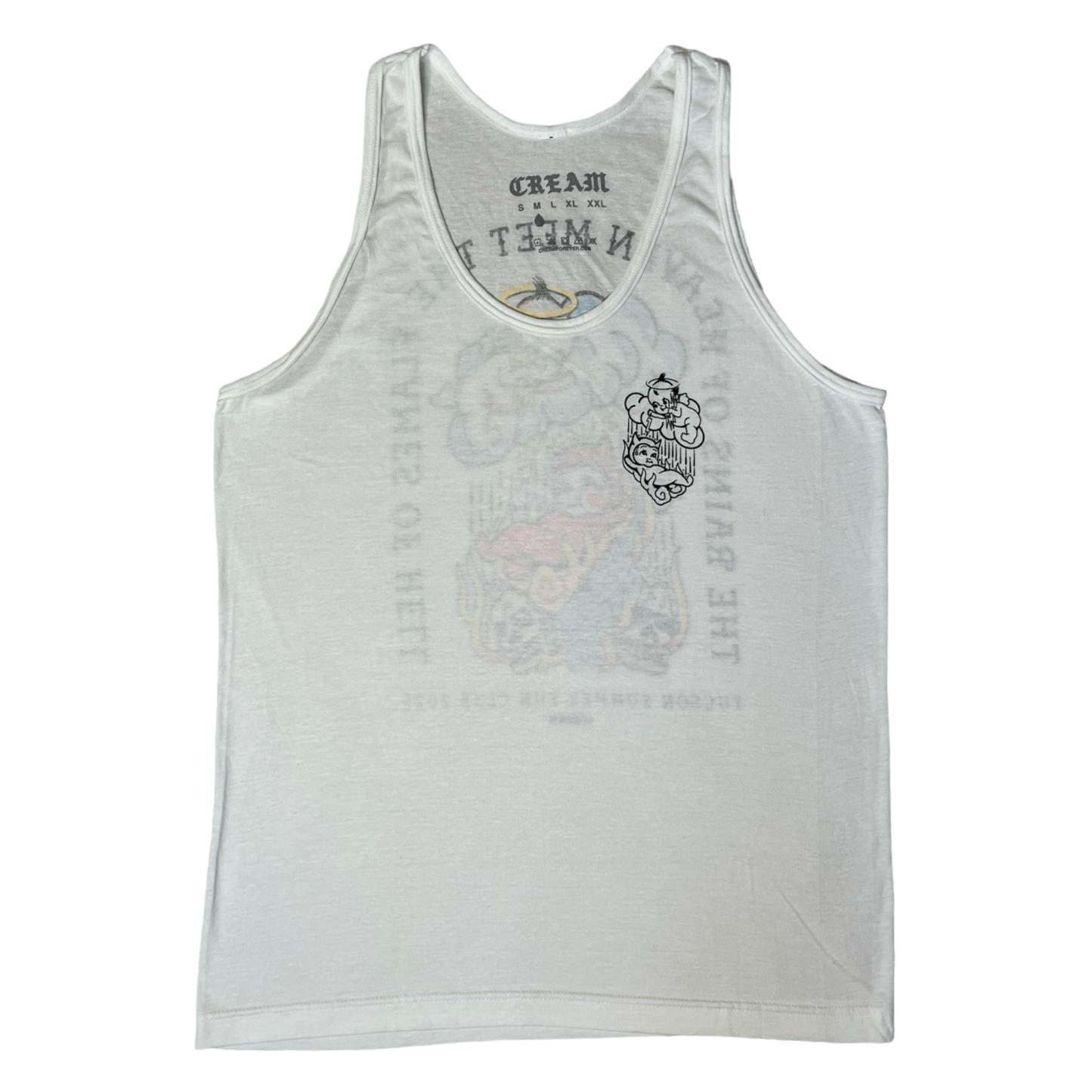 "Rains & Flames" - White Tank Top