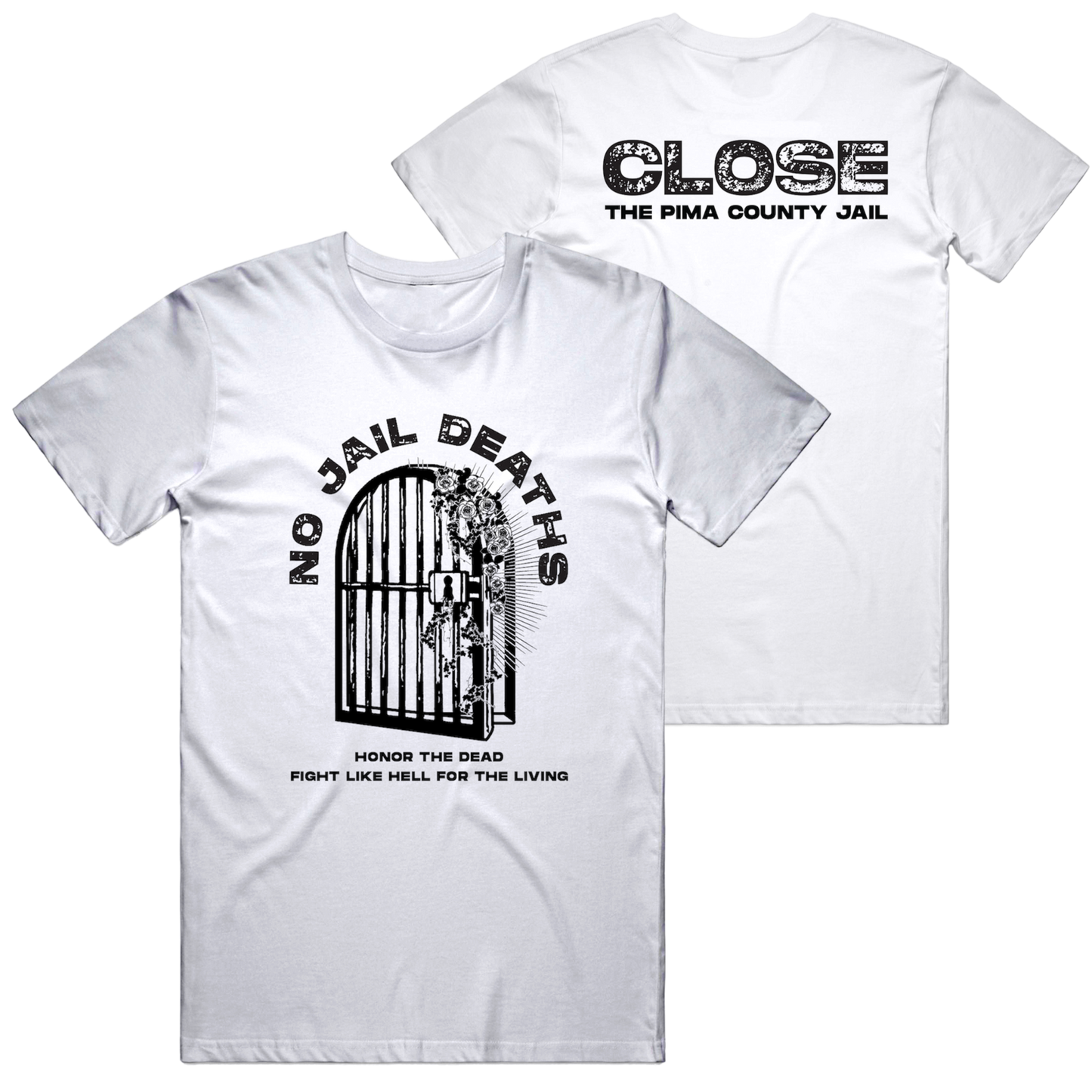 "No Jail Deaths" - White Tee