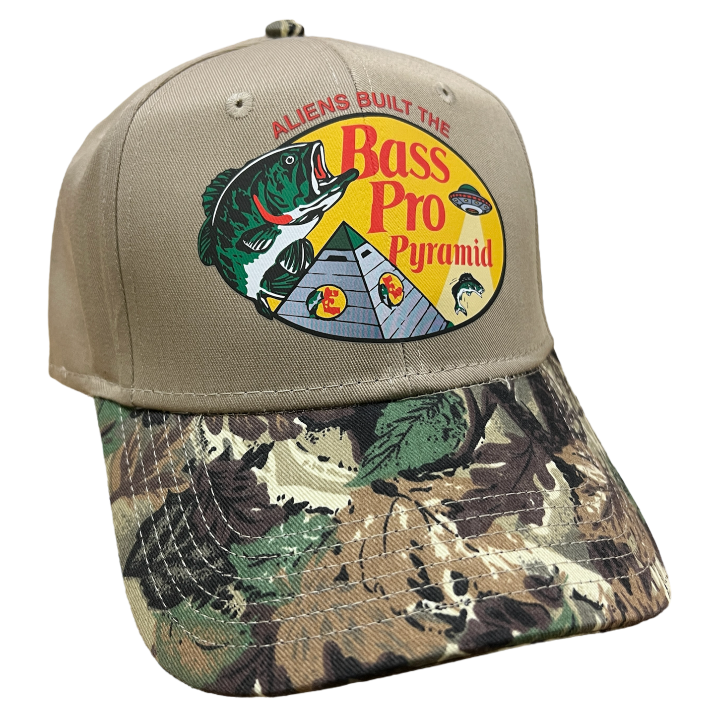 "Aliens Built The Bass Pro Pyramid" - Camo Hat