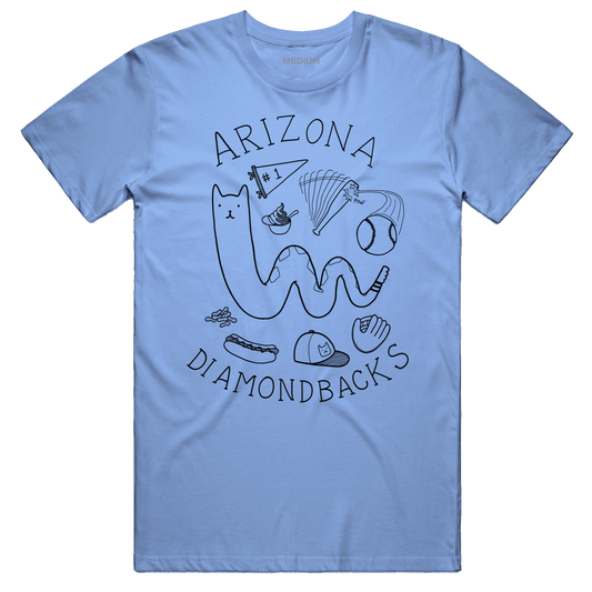 "Major League Snakeball" by Catscapes.Cats - Blue Tee
