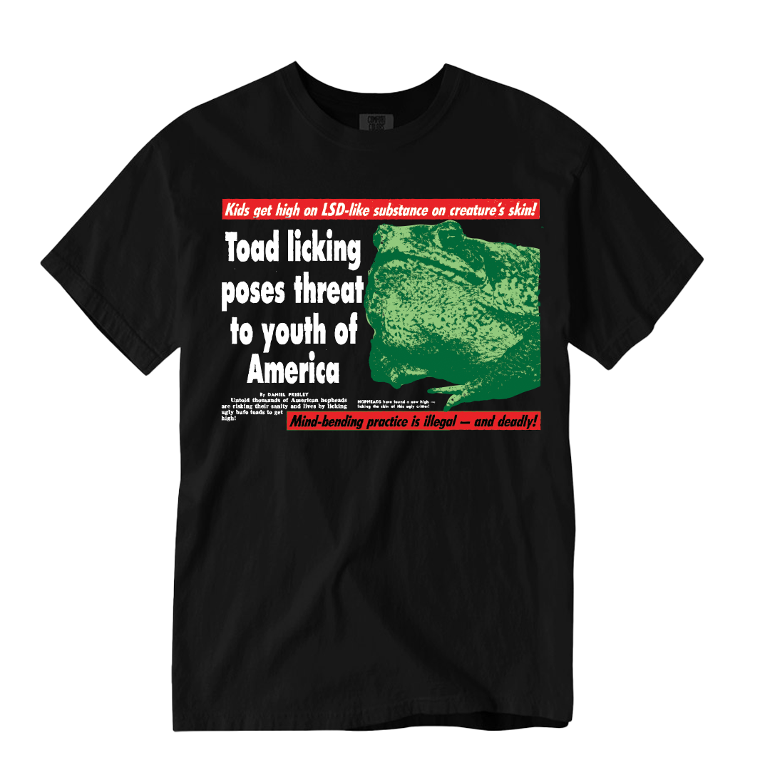 "DON'T LICK TOADS" - Orange and Black Tees