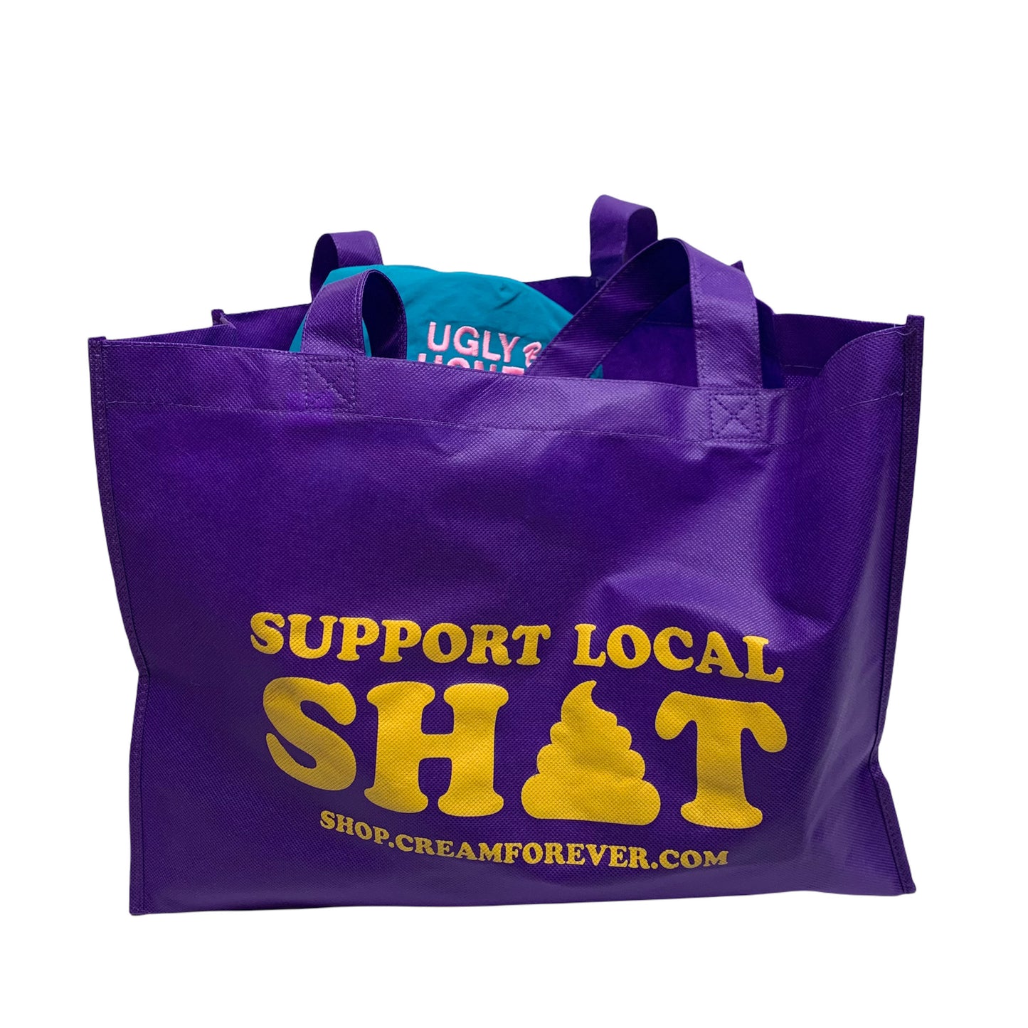 "Support Local Shit" - 12" x 16" Recycled Plastic Tote Bag