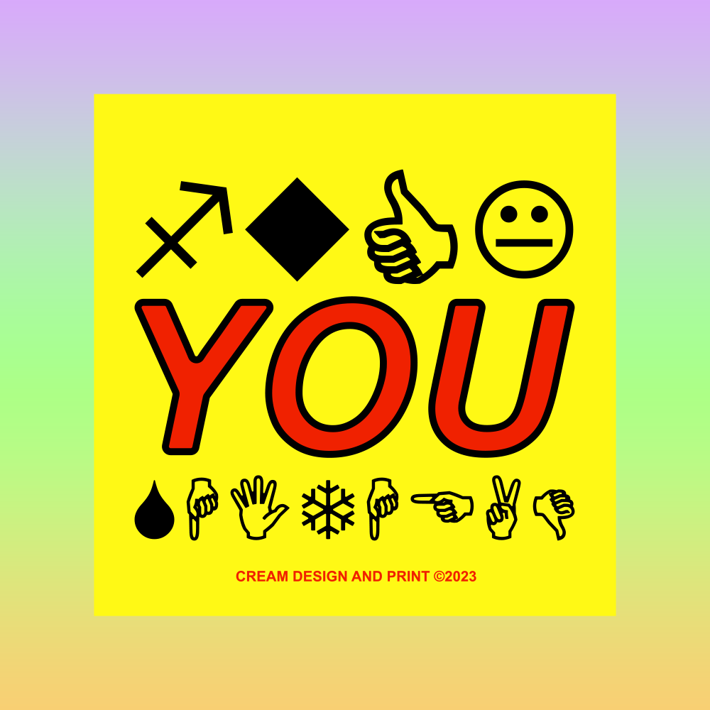 "Passive-Aggressive Wingdings" - 3" Sticker