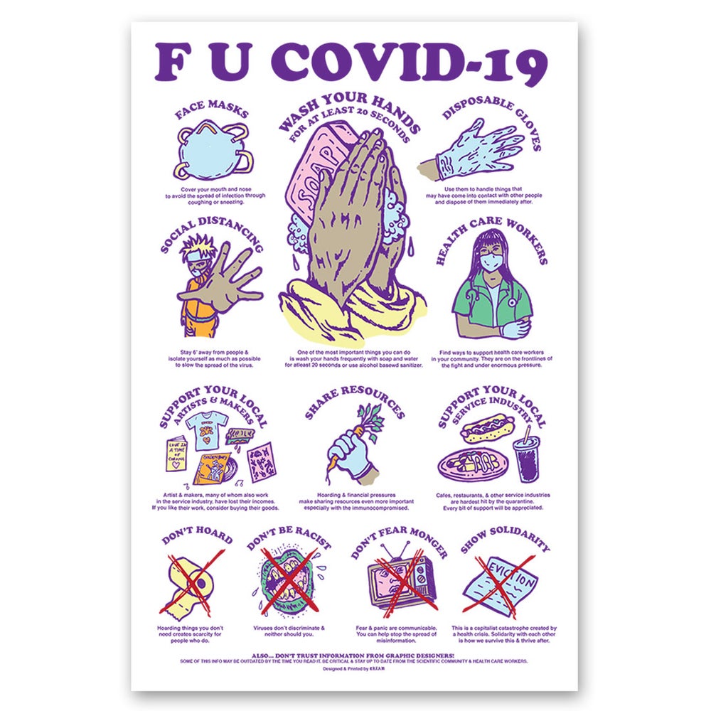 "F U Covid-19" - 12" x 18" Poster
