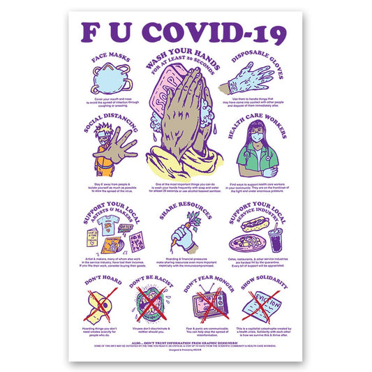 "F U Covid-19" - 12" x 18" Poster