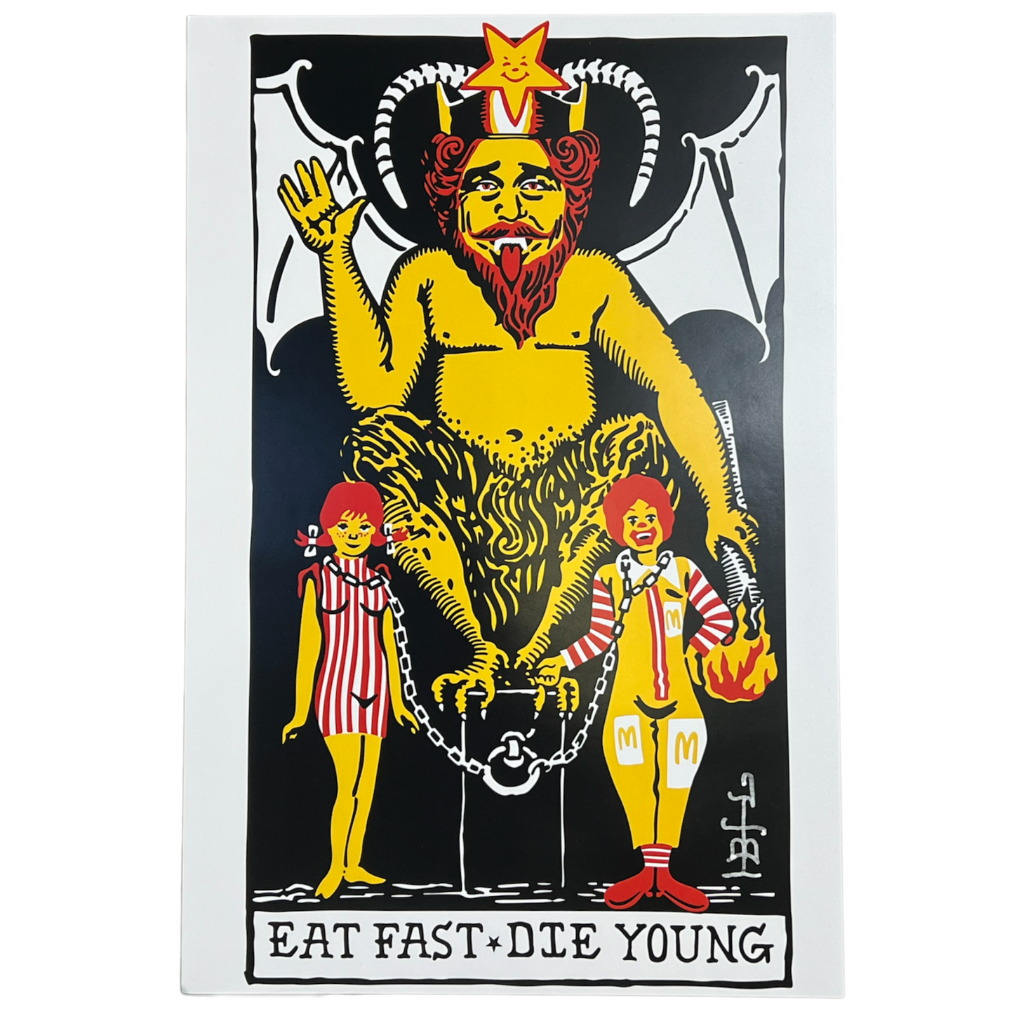 "Eat Fast, Die Young" - Signed 12" x 18" Poster