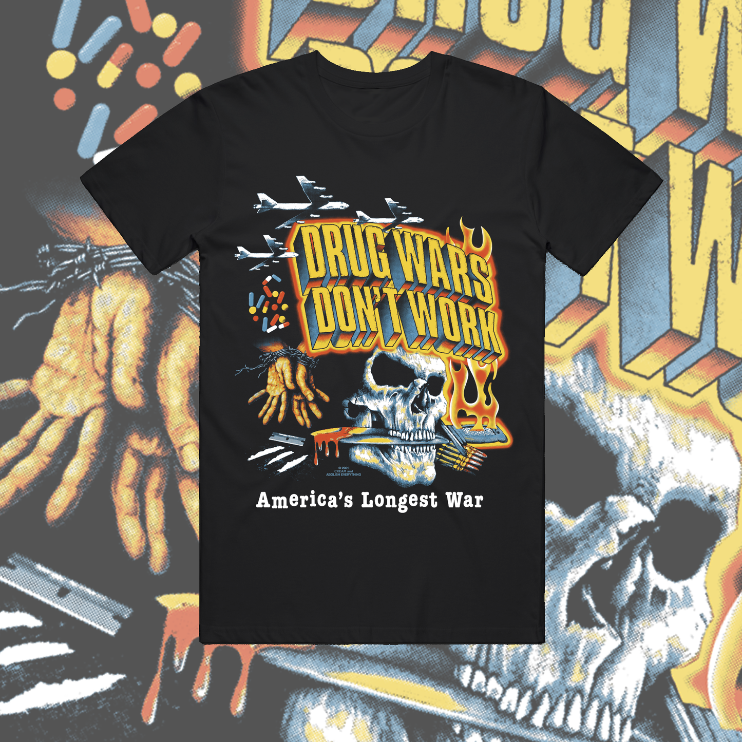 "Drug Wars Don't Work" - Black Tee