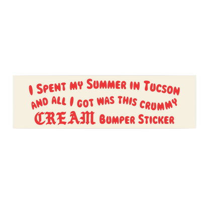 "I Spent My Summer in Tucson..." - 11" x 3" Bumper Sticker