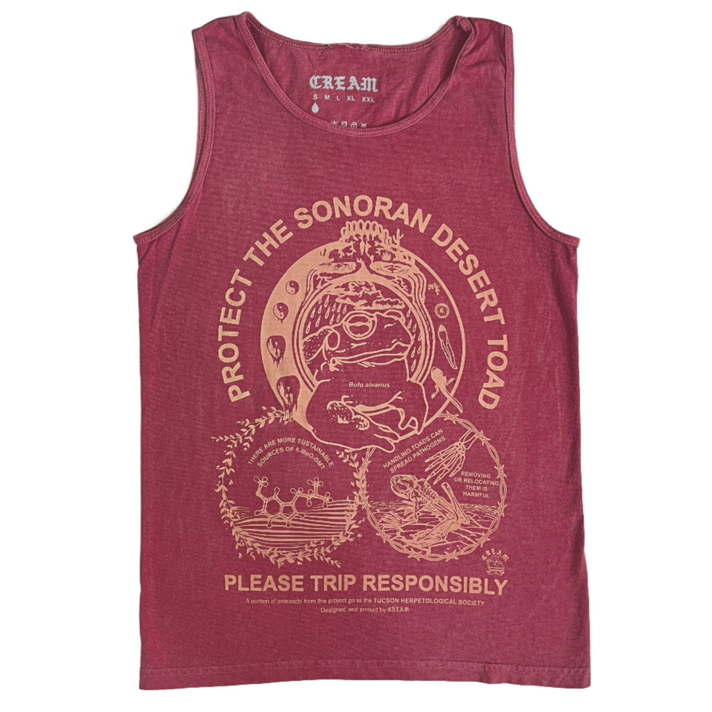 "Protect the Toad" - Cranberry Tank Top