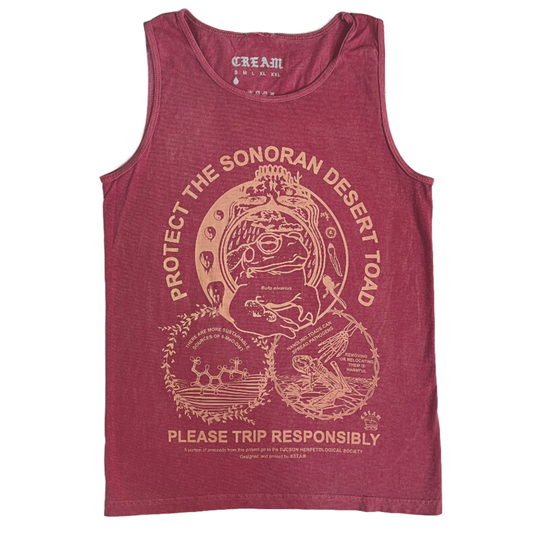 "Protect the Toad" - Cranberry Tank Top