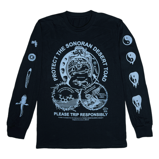 "Protect The Toad" - Blue Sky on Black Long Sleeve