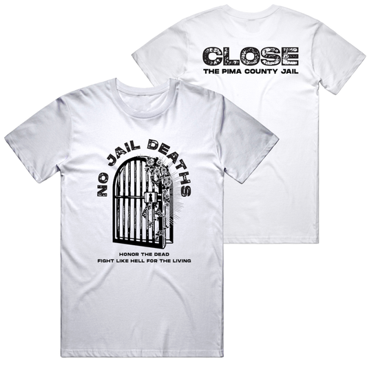 "No Jail Deaths" - White Tee