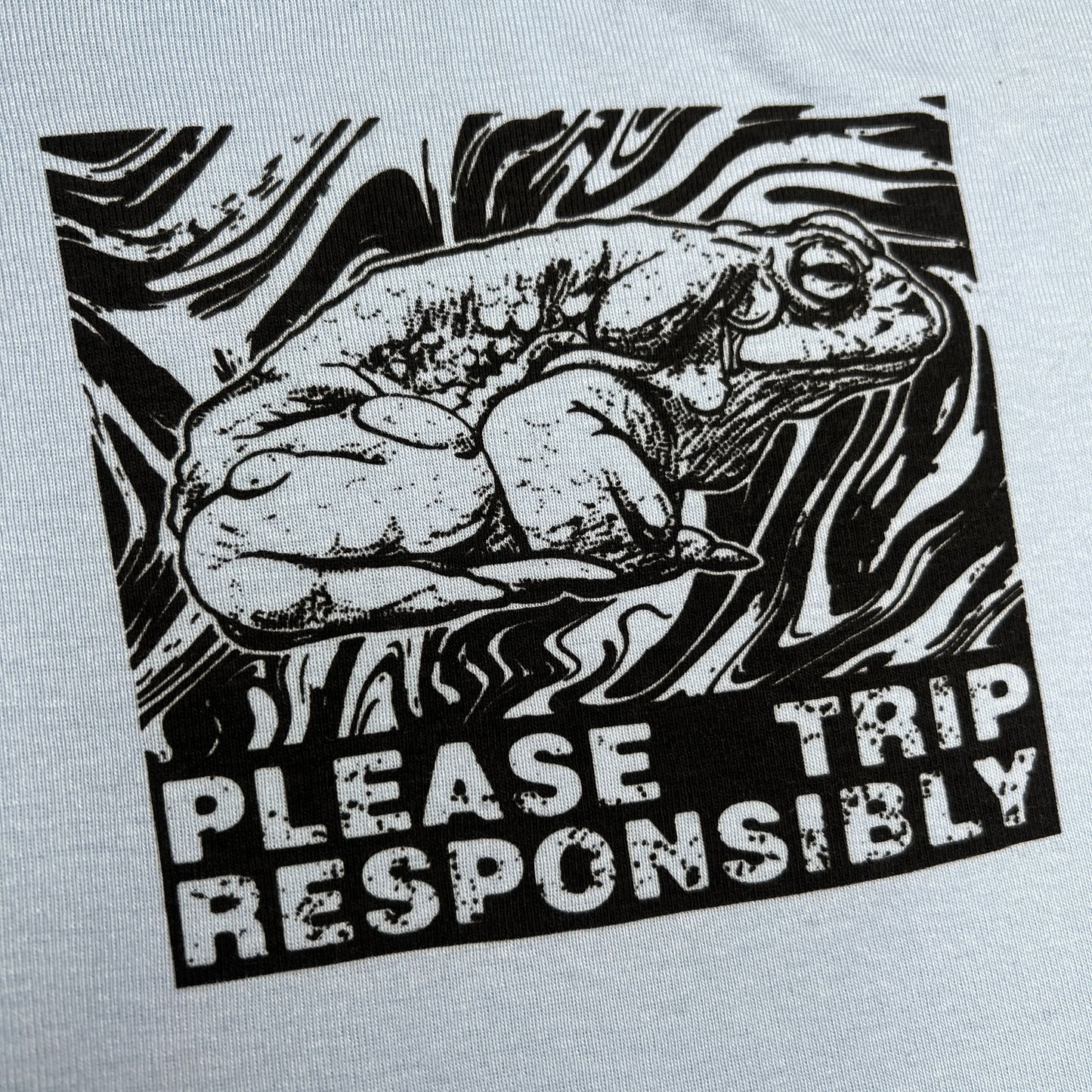 "Please Trip Responsibly" - Blue Sky Spaghetti Strap Tank