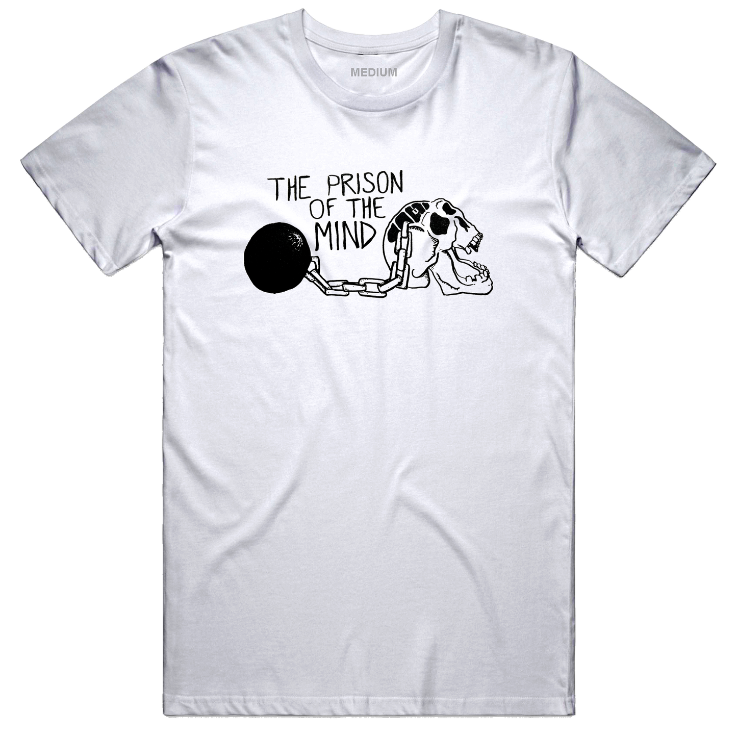 "The Prison of the Mind" by Pink Jeep Vintage - White Tee