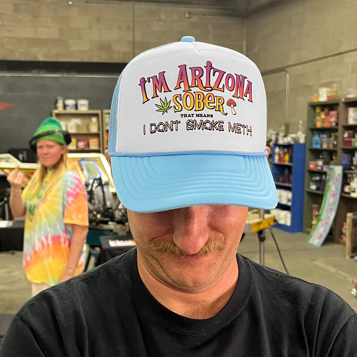 "Arizona Sober" - Light Blue Trucker Hat