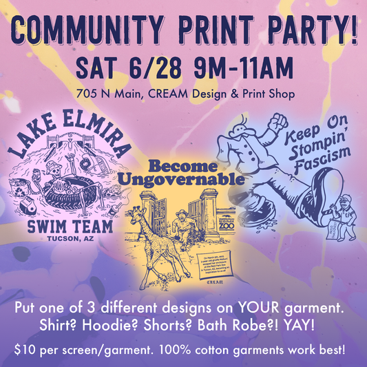 Community Print Party - Saturday 6/28 9am-11am