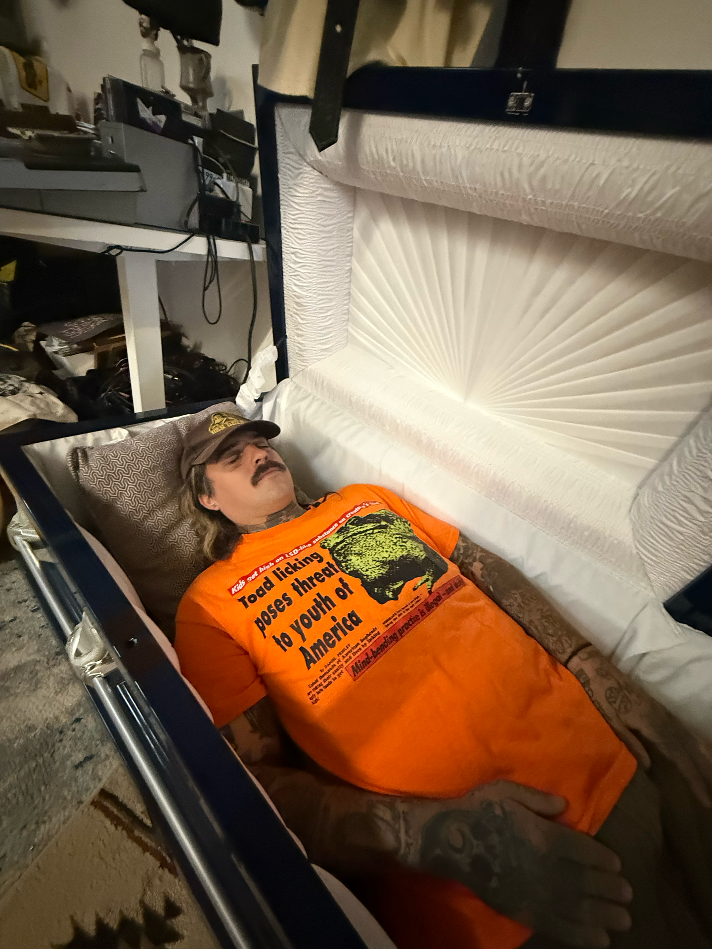 "DON'T LICK TOADS" - Orange and Black Tees