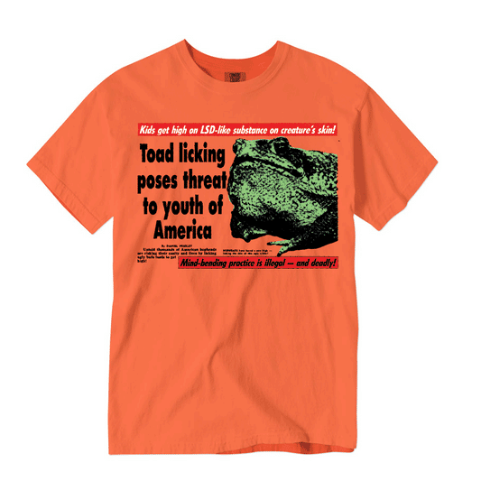 "DON'T LICK TOADS" - Orange and Black Tees