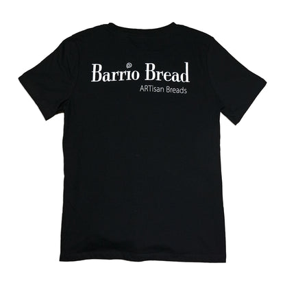 "Barrio Bread Line" - Black Jersey V-Neck Tee