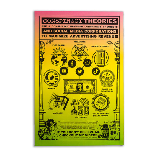 "Conspiracy Theories" - Multi-Color Cultspiracy Poster