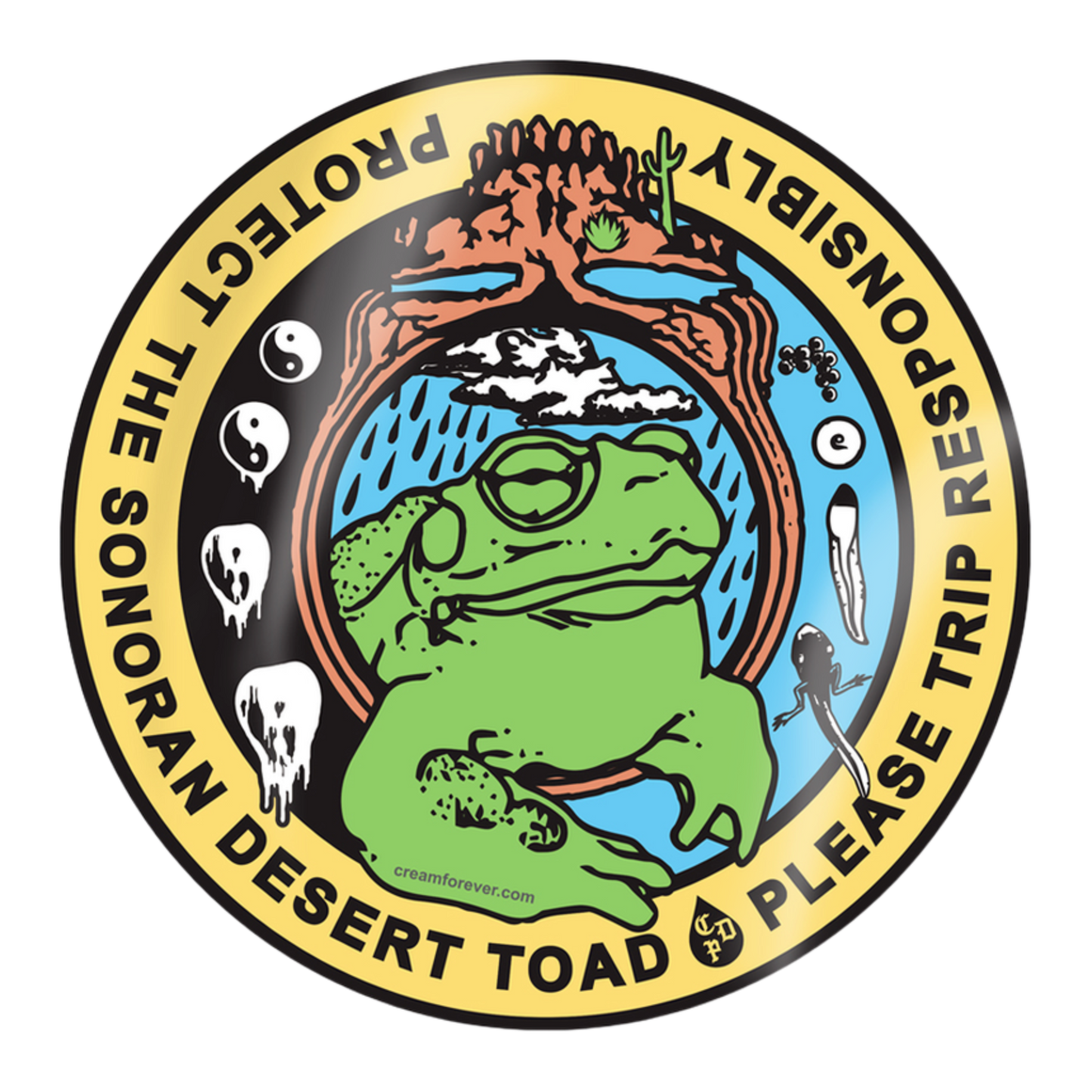 "PROTECT THE TOAD" - 4" x 4" Sticker