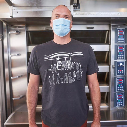 "Barrio Bread Line" - Dark Grey Jersey Tee
