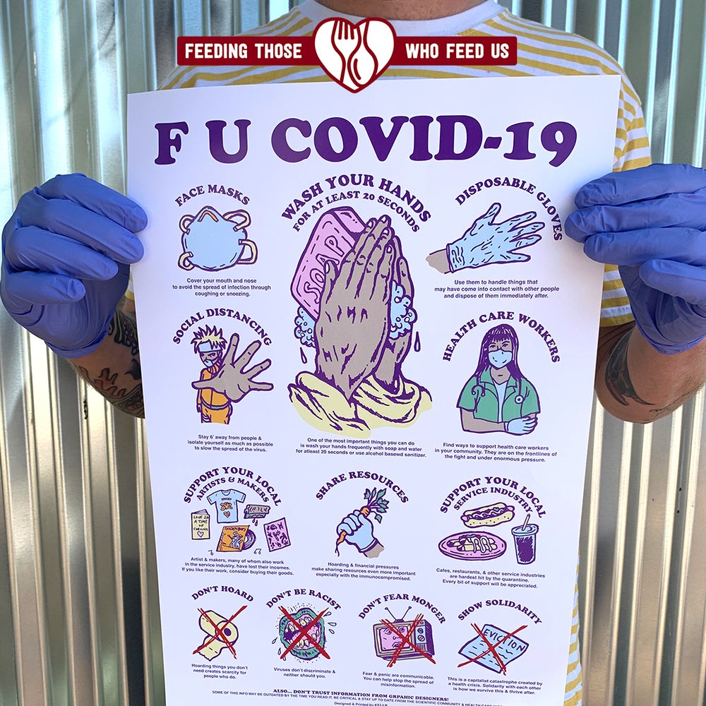 "F U Covid-19" - 12" x 18" Poster