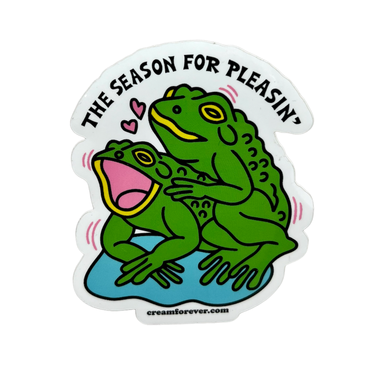 "Season For Pleasin'" - Frog Sticker