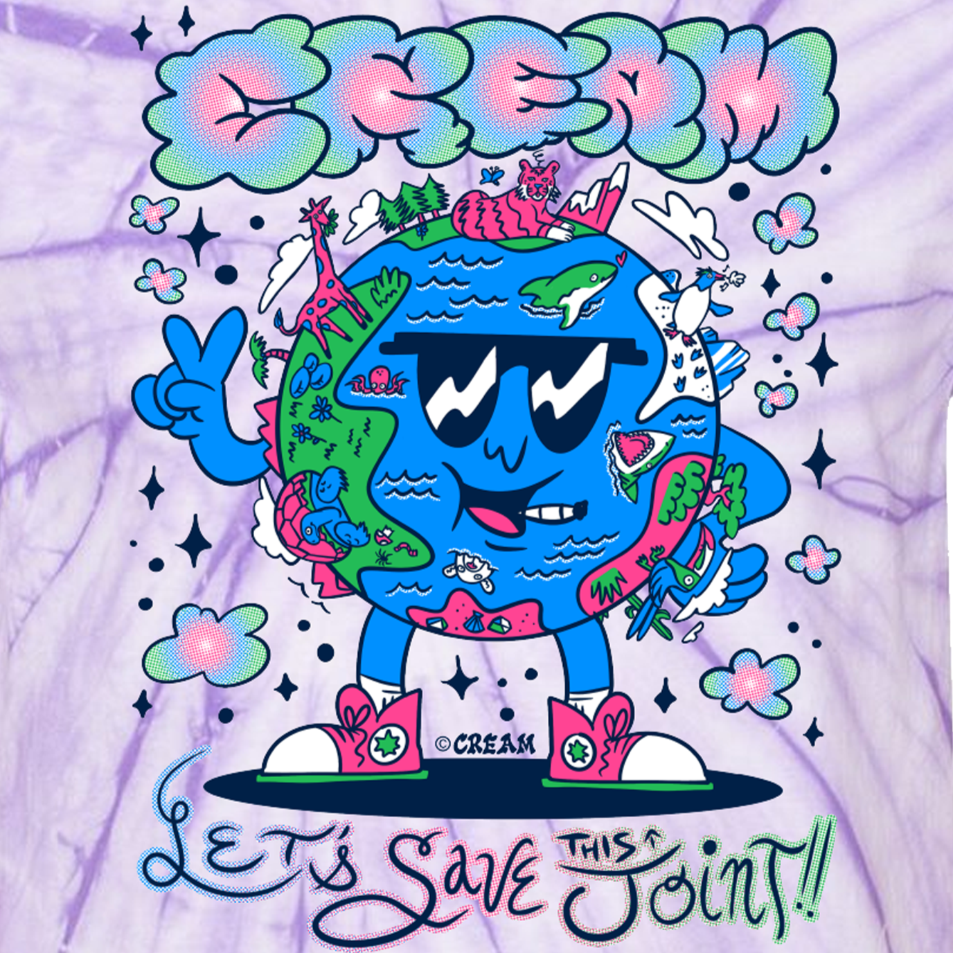 "Let's Save This Joint" - Lavender Tie Dye Tee