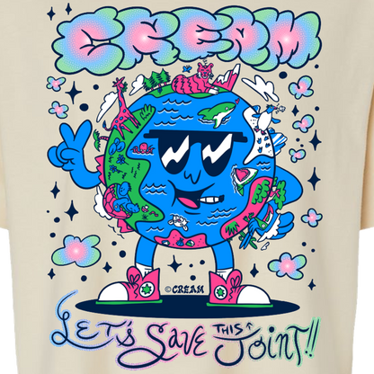 "Let's Save This Joint" - Boxy Creme Tee